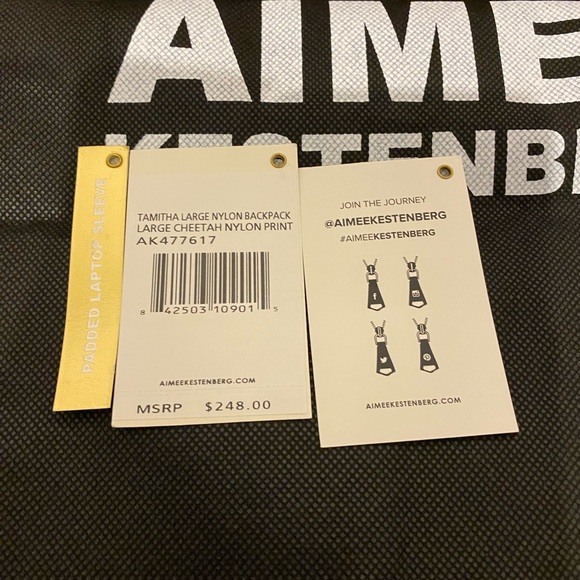 NEW AIMEE KESTENBERG Large Nylon Tech Tabitha Cheetah 19 x 12 x 5. Lapto… - Picture 2 of 8